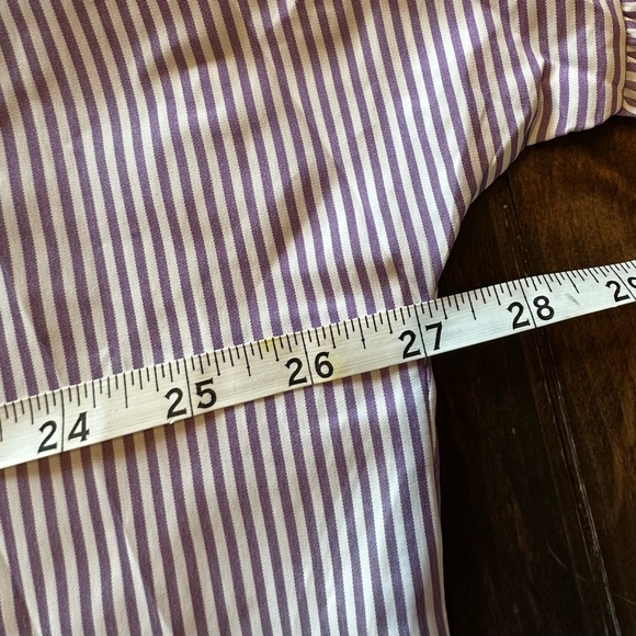 Simplee Plus NWT Purple and White Striped Blouse - Picture 7 of 8